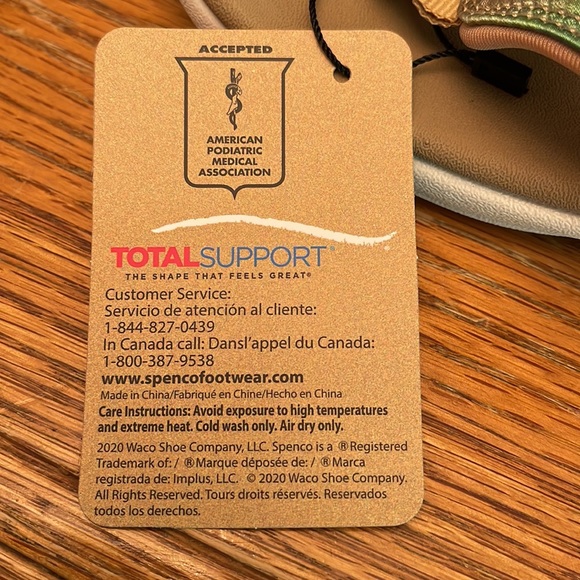 Spenco Yumi Monet Women's Orthotic Thong Sandal Size 9W - Picture 4 of 5